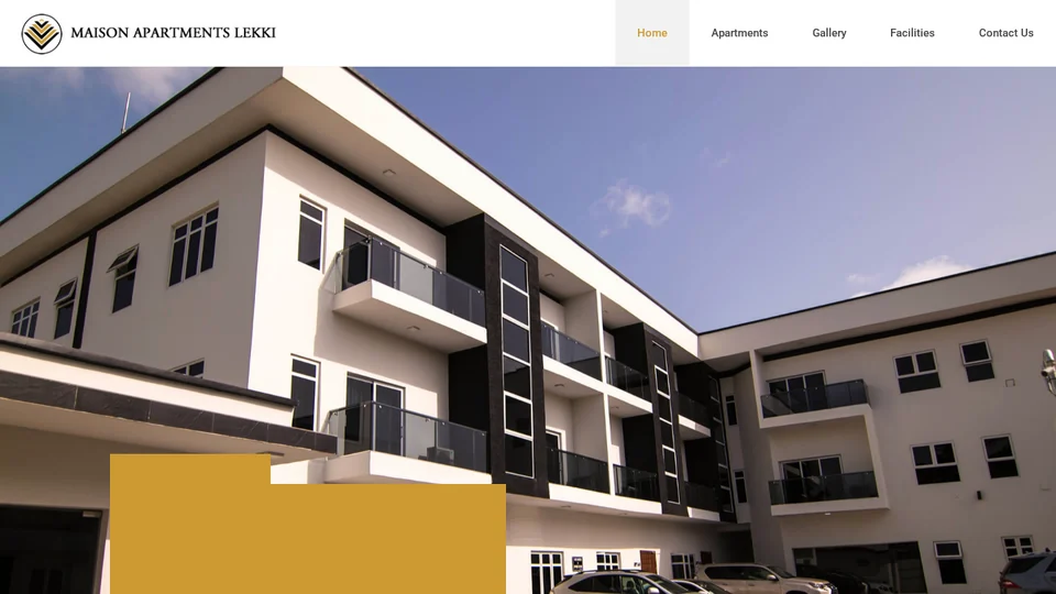 Live website capture of Maison Apartments Lekki